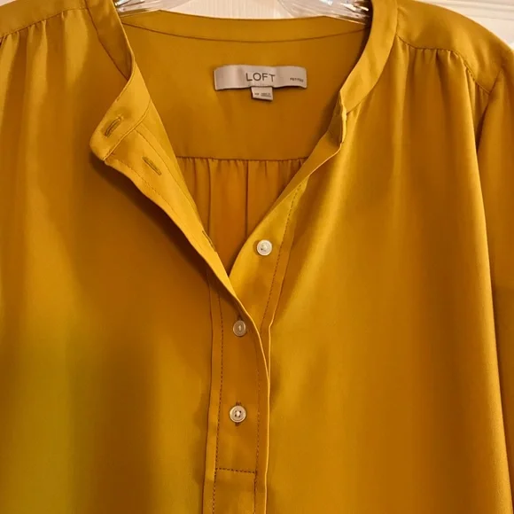 Loft/women’s, yellow/orange, LS, M/Petites - Picture 3 of 5